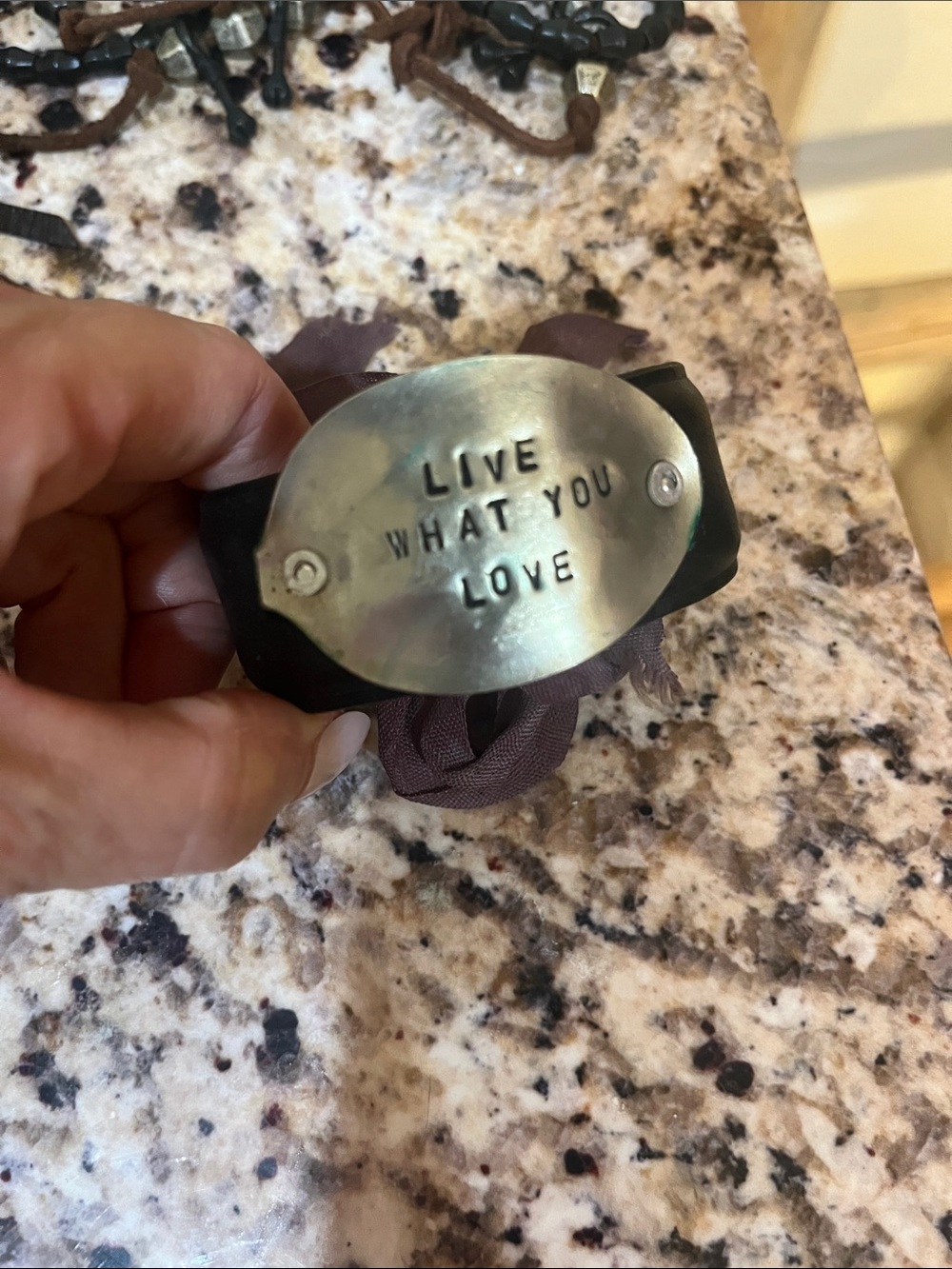 Live What You Love Inspirational Bracelet - Black and Brown